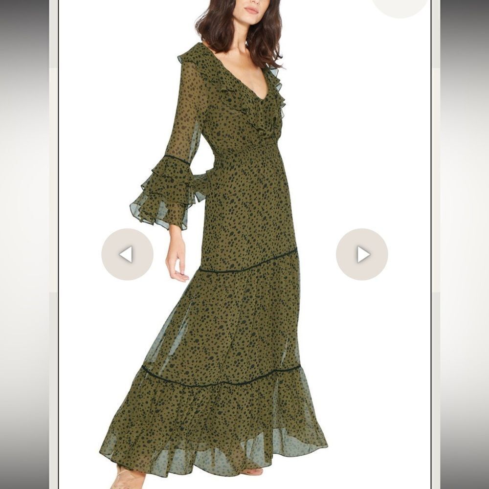 Misa Los Angeles Maristela Chiffon Maxi Dress S